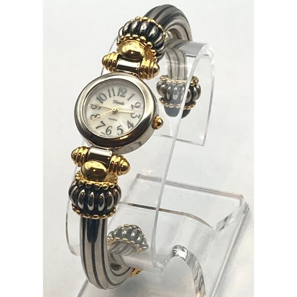 Xanadu Accessories - Xanadu Quartz Womens Watch 22mm Cuff Bracelet Style New Battery Silver Gold Tone